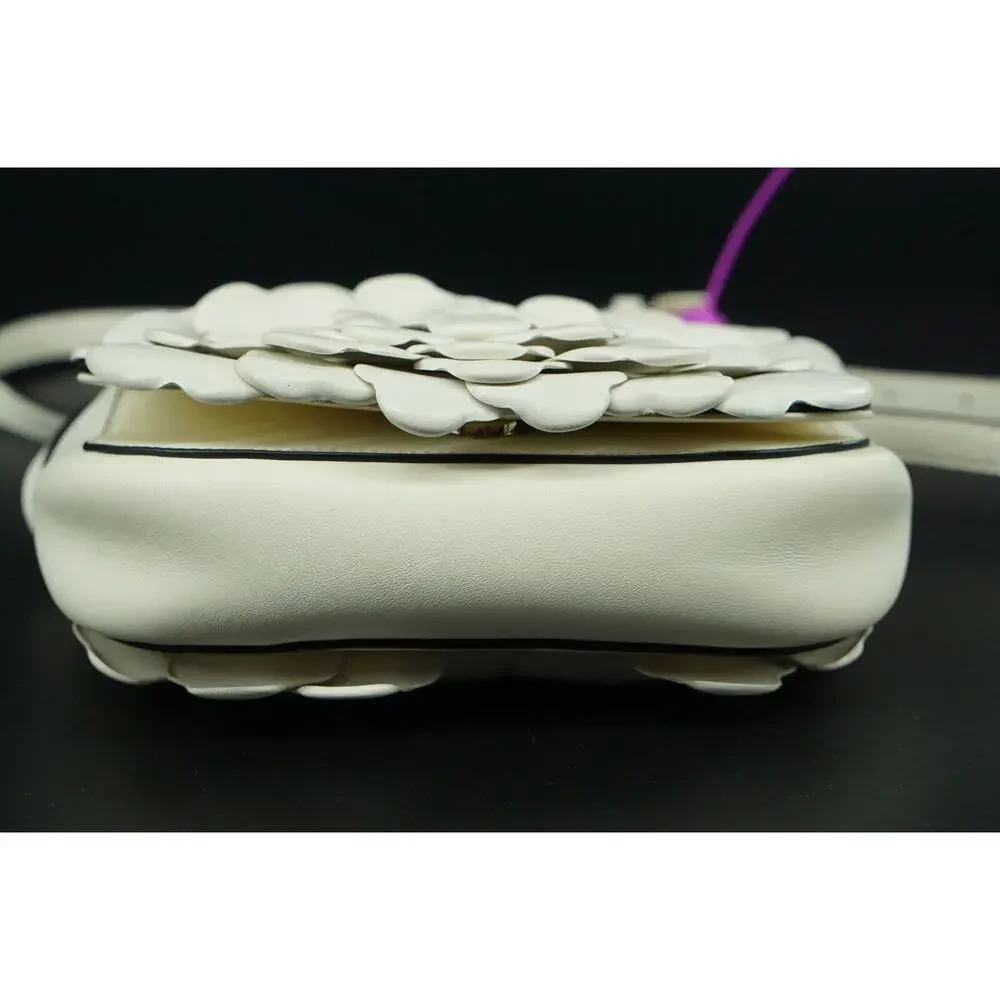 Valentino Garavani Atelier Rose 03 Small Leather Shoulder Bag Ivory Flower $2995